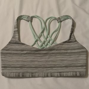 Lululemon Gray aqua free to be wild bra